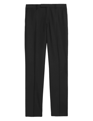 

Mens M&S Collection Tailored Fit Wool Rich Trousers - Black, Black