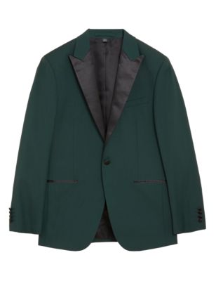 

Mens M&S Collection Slim Fit Tuxedo Jacket - Dark Green, Dark Green
