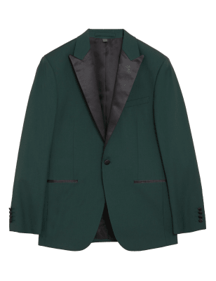 

Mens M&S Collection Slim Fit Tuxedo Jacket - Dark Green, Dark Green