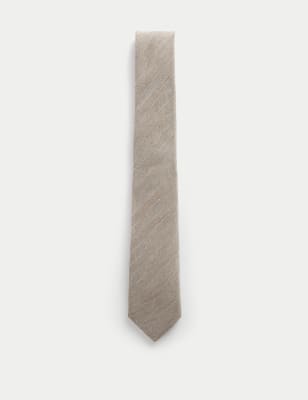 Slim Woven Polka Dot Silk Blend Tie