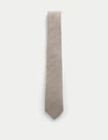 Πουά λεπτή υφαντή γραβάτα από σύμμεικτο μετάξι