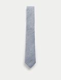 Καρό λεπτή υφαντή γραβάτα από σύμμεικτο μετάξι
