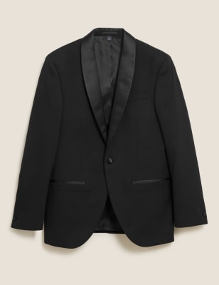 

Mens M&S Collection Regular Fit Tuxedo Jacket - Black, Black