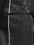 Black Textured Slim Fit Jacket