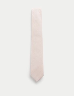 Jaeger Mens Slim Woven Silk Blend Tie - Pink, Pink