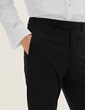Black Slim Fit Textured Trousers