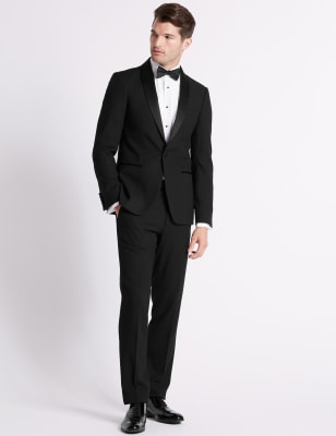 black slim fit formal trousers