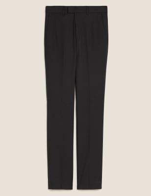 Black Textured Slim Fit Trousers | M&S Collection | M&S