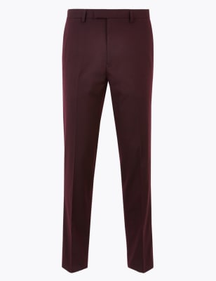Burgundy Slim Fit Trousers