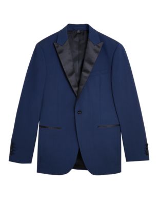 

Mens M&S Collection Slim Fit Tuxedo Jacket - Dark Blue, Dark Blue