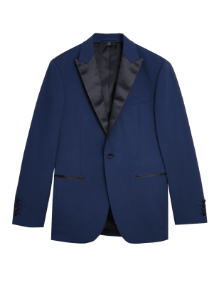 

Mens M&S Collection Slim Fit Tuxedo Jacket - Dark Blue, Dark Blue