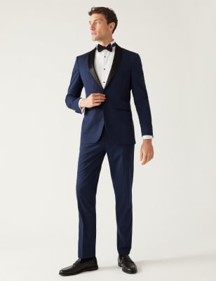 Navy Slim Fit Tuxedo Jacket