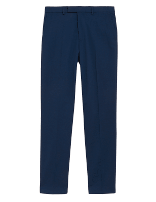 

Mens M&S Collection Navy Slim Fit Stretch Trousers, Navy