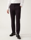 Burgundy Slim Fit Tuxedo Trousers