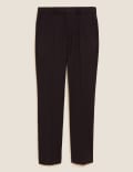 Burgundy Slim Fit Tuxedo Trousers