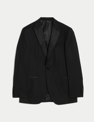 

Mens M&S Collection Slim Fit Stretch Tuxedo Jacket - Black, Black