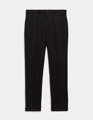 Slim Fit Flat Front Stretch Tuxedo Trousers | M&S CA