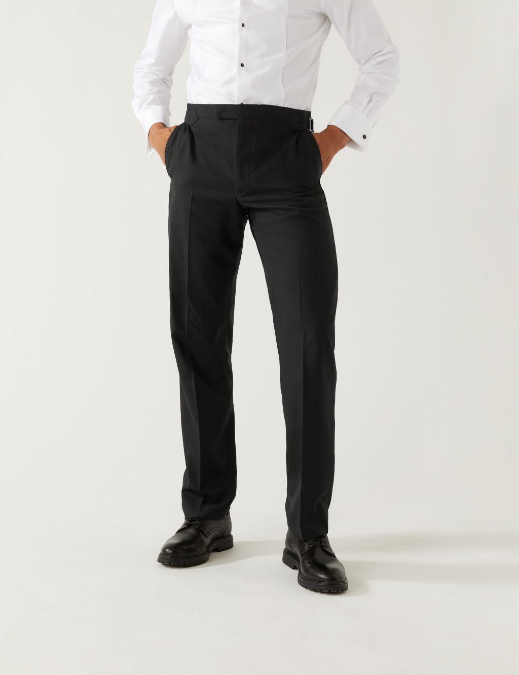 Regular Fit Pure Wool Suit Trousers image 3