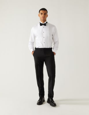 Marks And Spencer Mens M&S Collection The Ultimate Tailored Fit Trousers - Black, Black