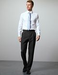 Charcoal Regular Fit Wool Blend Trousers