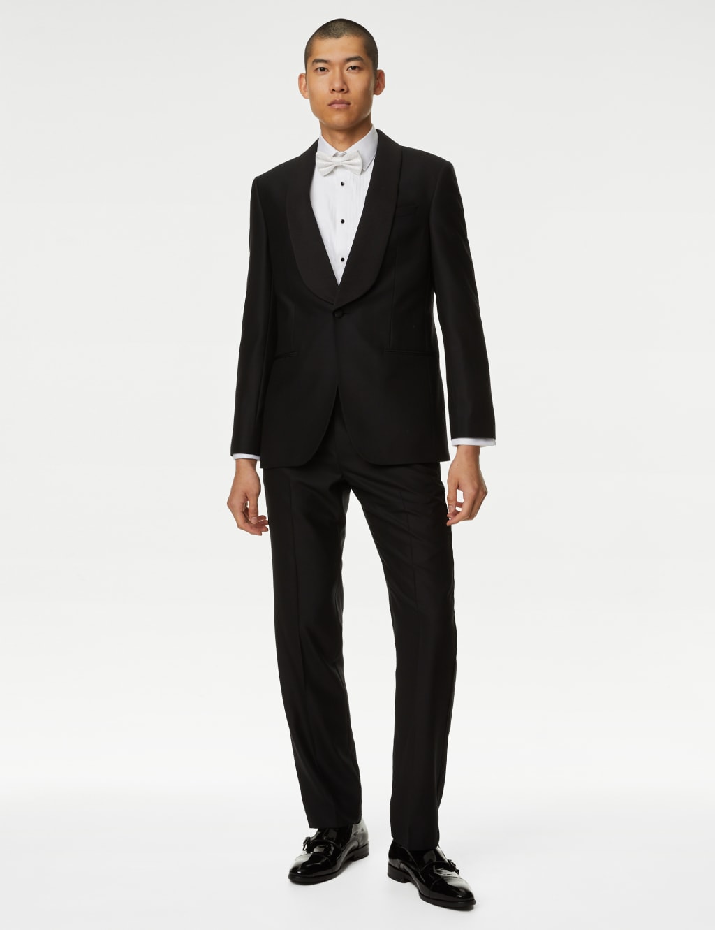 Regular Fit British Pure Wool Tuxedo Jacket image 6