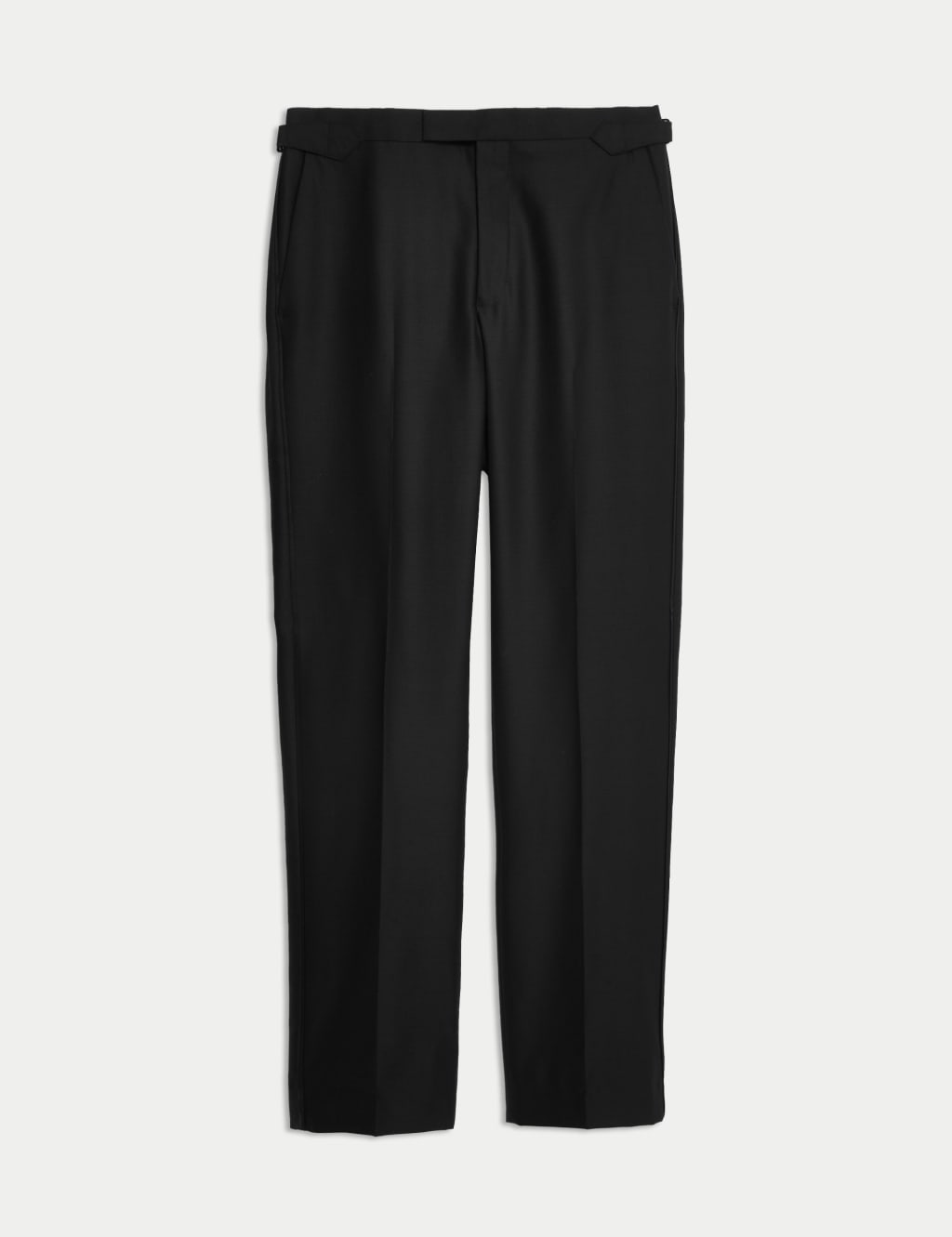 Regular Fit British Pure Wool Tuxedo Trousers image 1