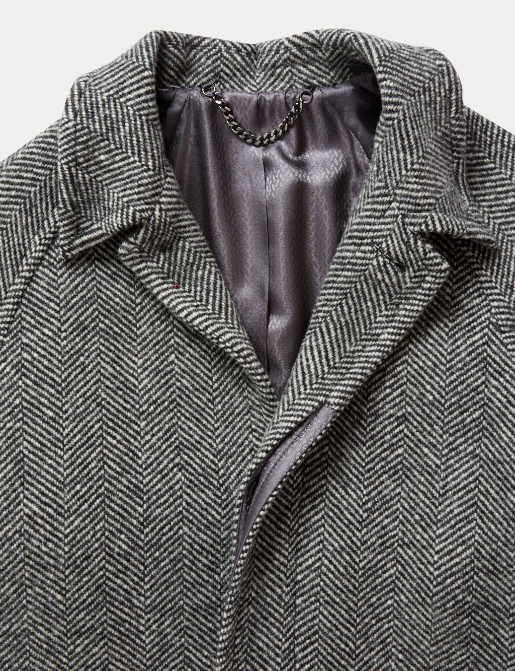 Italian Pure Wool Herringbone Overcoat image 4