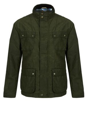 4 Pockets Waxy Military Jacket with Stormwear™ | North Coast | M&S