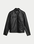 Leather Harrington Jacket