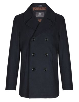 Pea Coat with Wool | M&S Collection | M&S