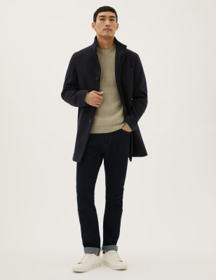 Funnel Neck Overcoat