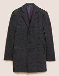 Revere Puppytooth Overcoat with Wool