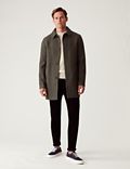 Wool Rich Checked Car Coat
