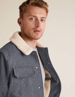 Mason wool best sale blend trucker jacket