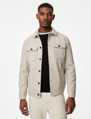 

Mens M&S Collection Button Through Jacket - Neutral, Neutral