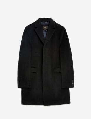 

Mens M&S Collection Wool Rich Revere Overcoat - Charcoal, Charcoal