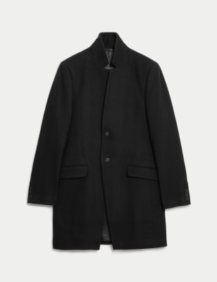 Wool Rich Twill Overcoat