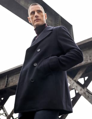 Mens tailored sale pea coat