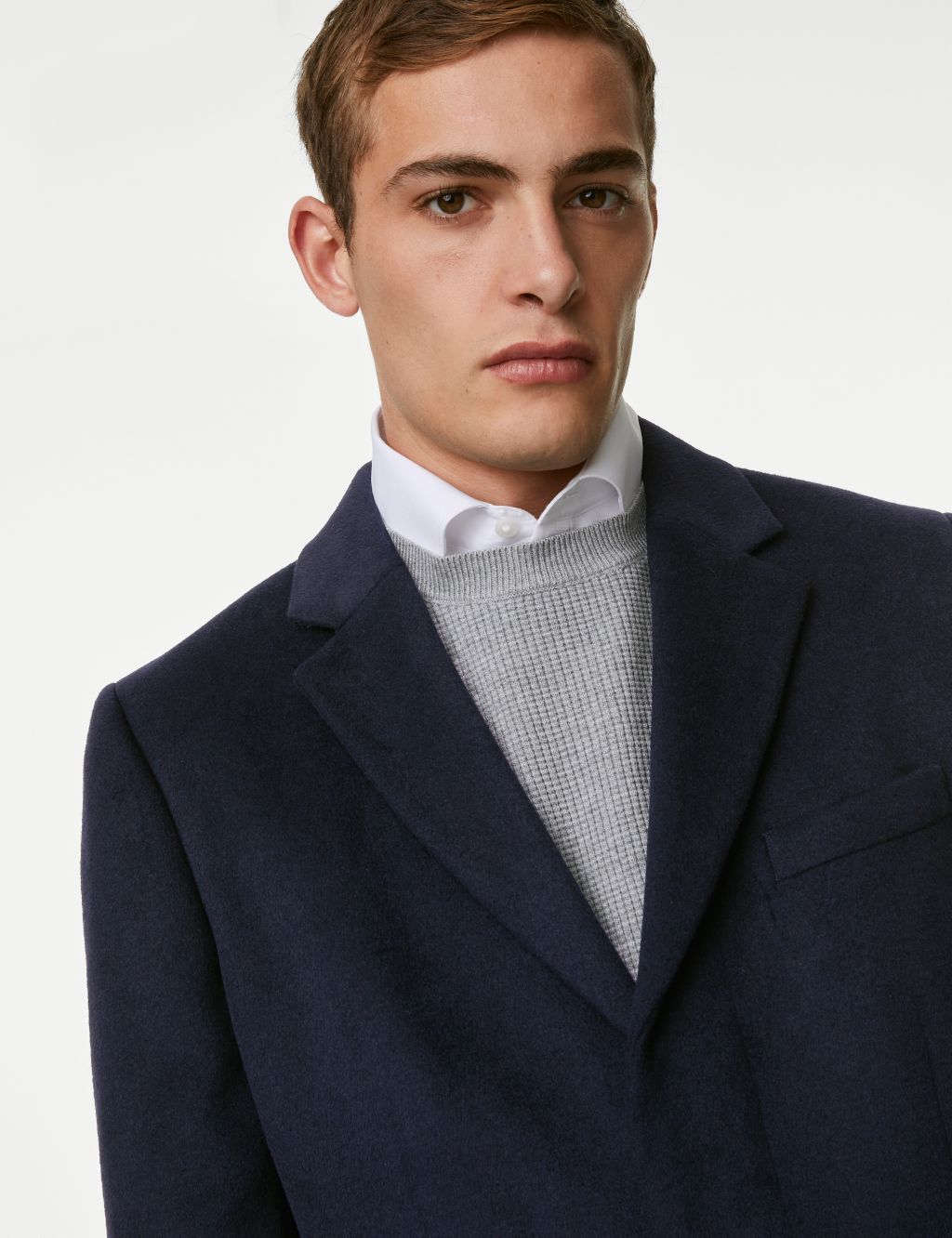 Wool Blend Removable Collar Overcoat image 4