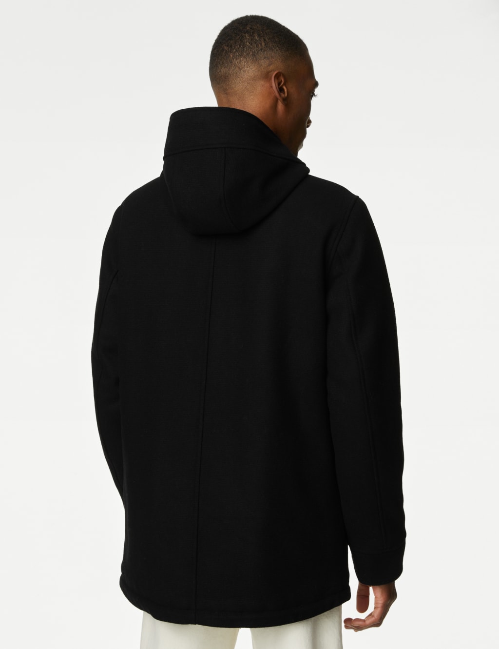Wool Blend Hooded Padded Parka Jacket image 6