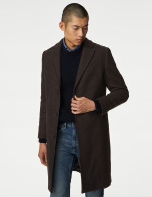 M&s mens cheap wool coats