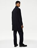 Wool Rich Revere Overcoat with Cashmere