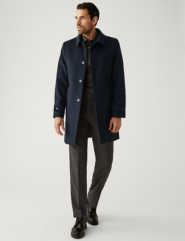 Italian Wool Overcoat with Cashmere - KW