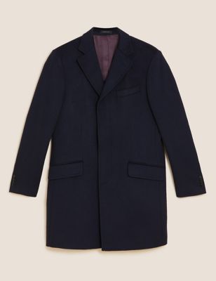M&S Mens Pure Cashmere Revere Overcoat
