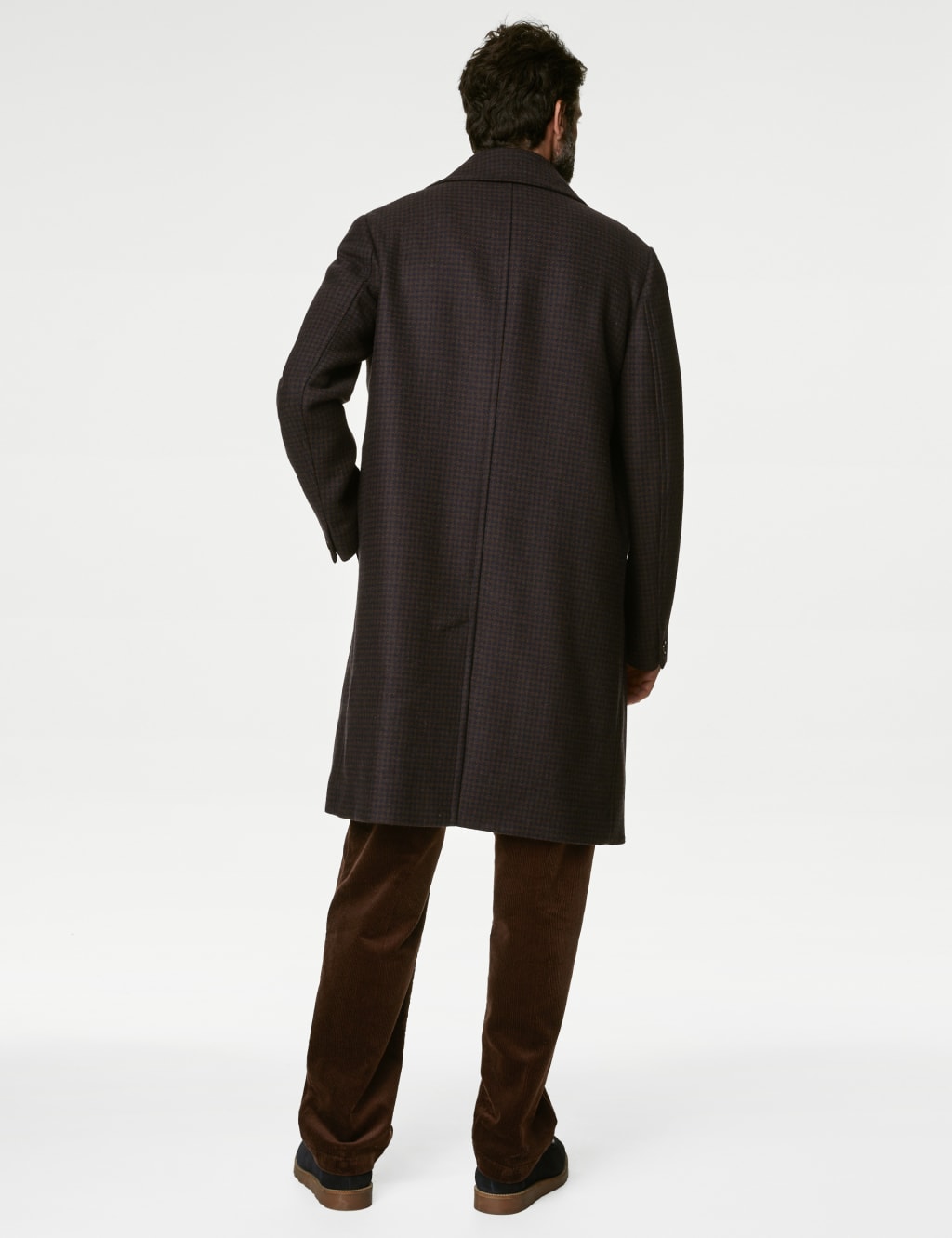 Wool Blend Dogstooth Car Coat image 5