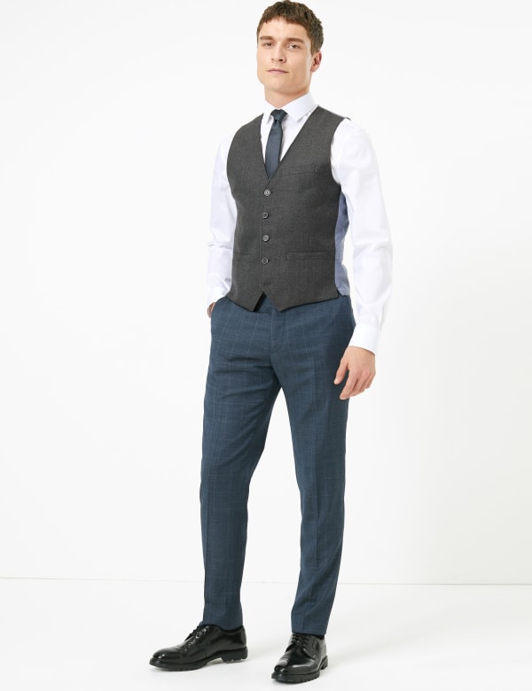 Slim Fit Textured Waistcoat