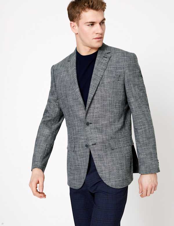 Regular Fit Textured Jacket