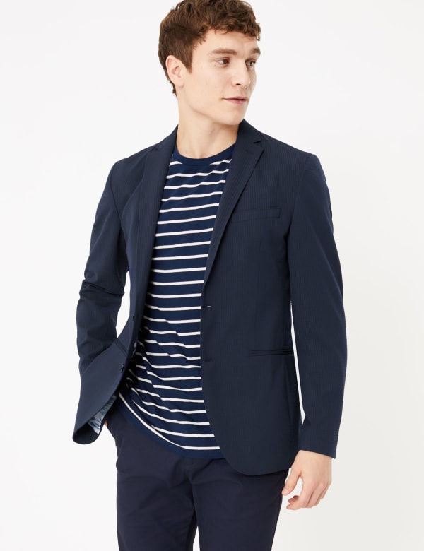 Slim Seersucker Lightweight Jacket