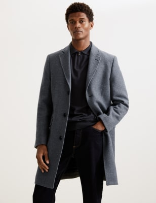

Mens Autograph Twill-Blazer mit Reverskragen - Grey, Grey