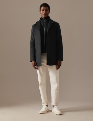 

Mens Autograph Double Collar Jacket - Black, Black